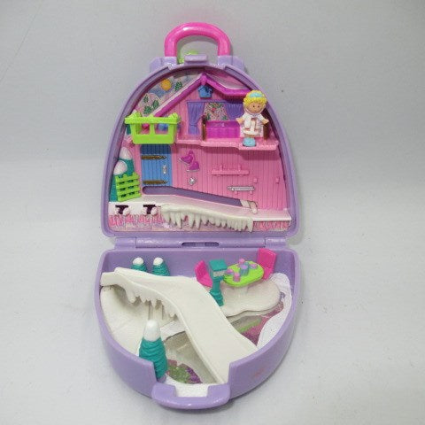 90's★Vintage★POLLY POKET★Poly Pocket★Compact★Figure★Doll★Miniature★Play House★Travel Bag★Purple★