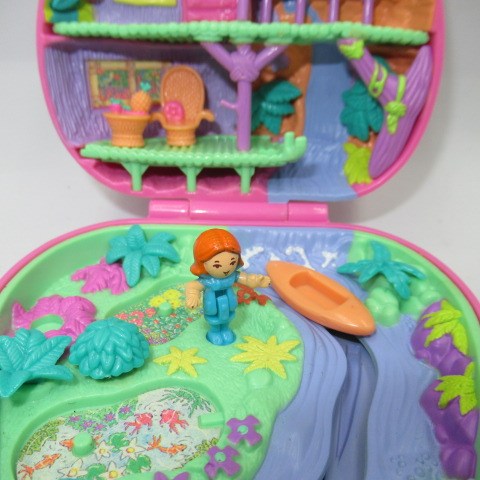 90's★Vintage★POLLY POKET★Poly Pocket★Compact★Figure★Doll★Miniature★Play House★Backpack★Pink★