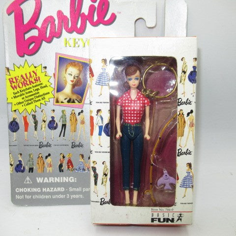 1996★90's★Barbie★Barbie★Key holder★Key chain★Doll★Figure★Plush toy★Red check shirt★Denim★