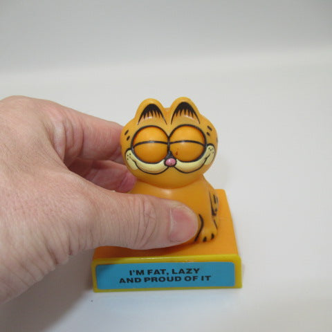 1981年80's★GARFIELD★ガーフィールド★メッセージドール★フィギュア★人形★ぬいぐるみ★I'M FAT,LAZY AND PROUD OF IT★
