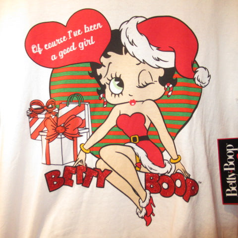 BettyBoop★Betty Boop★Betty★Tshirt★Tee★Christmas★present★Santa★white★