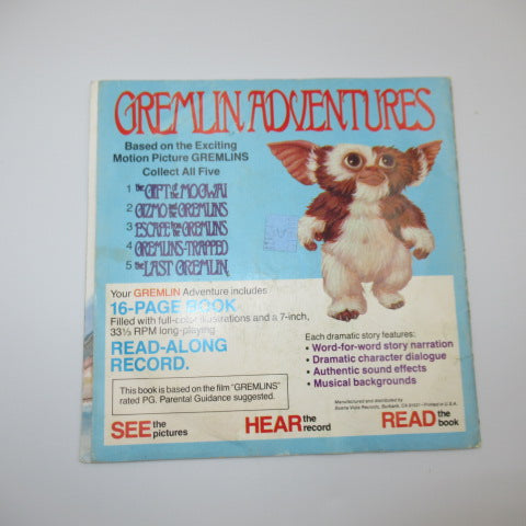 80's★GREMLINS★グレムリン★レコード★ストーリーブック付き★STORY4★レコードと本のセット★GIZMO★ギズモ★ストライプ★グレムリン★フィギュア★人形★ぬいぐるみ★