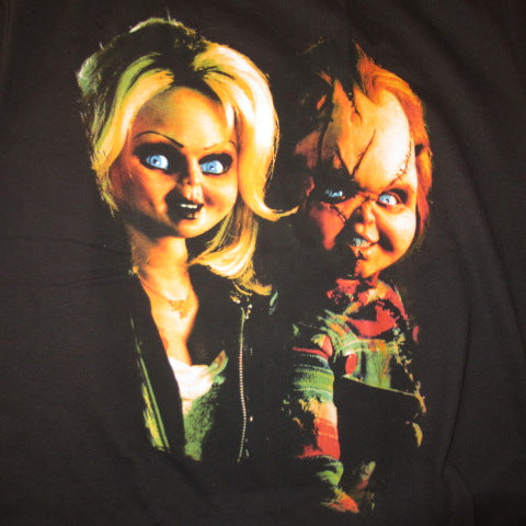 CHILD PYAY★Child's Play★Chucky★Tiffany★T-shirt★Horror★Movie★Men's★L size★Black★New★Figure★Doll★Plush toy★CHUCKY★TIFFANY★