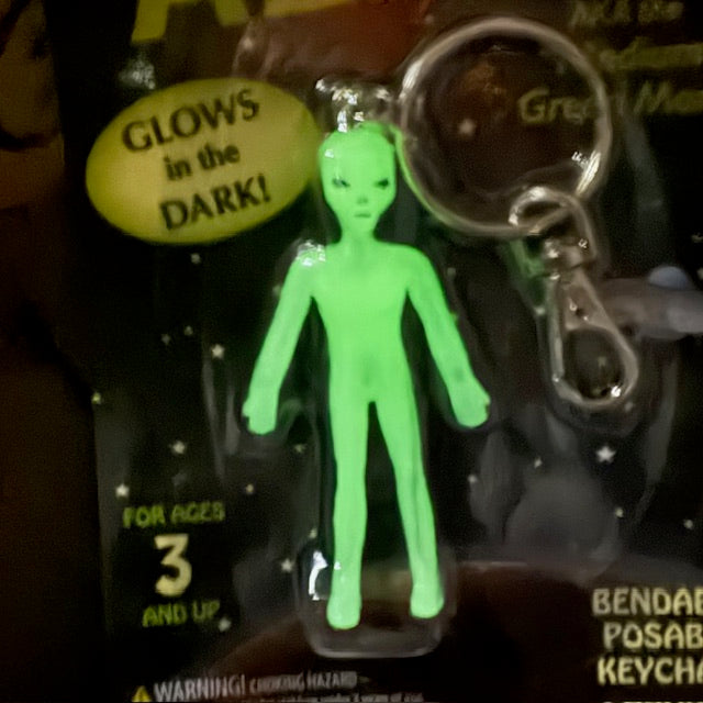ALIEN★エイリアン★宇宙人★キーホルダー★ベンダブルキーチェーン★Key chain★GLOWS in the DARK★光ります!★フィギュア★人形★ぬいぐるみ