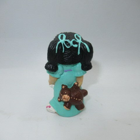 80's★cabbage patch kids★cabbage doll★★PVC★figure★doll★stuffed animal★vintage★green dress★