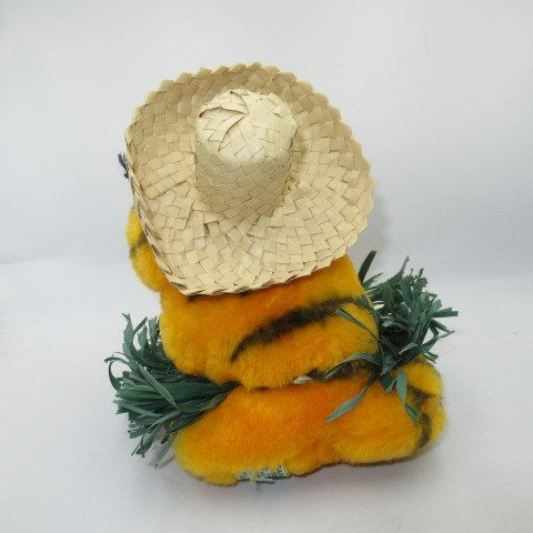 80's★GARFIELD★ガーフィールド★ビンテージ★フィギュア★人形ぬいぐるみ★フラ★麦わら帽子★