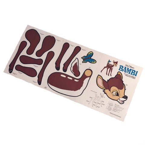 1980年★ビンテージ★Disney★ディズニー★PAPER PUPPET★ペーパーパペット★BAMBI★バンビ