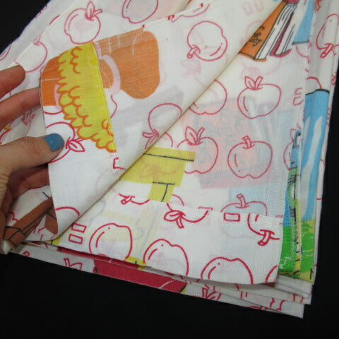 SESAME STREET★セサミストリート★ビッグバード★Big Bird★クッキーモンスター★CookieMonster★オスカー★Oscar The Grouch★アーニー★バート★フラットシーツ★VINTAGE★ぬいぐるみ★フィギュア★人形★USED★学校★リンゴ