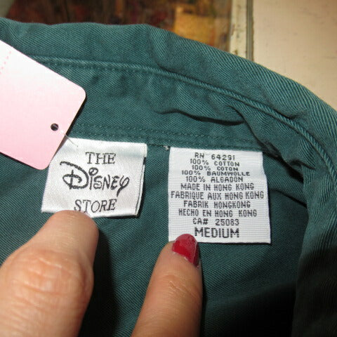 USED★90’s★ライオンキング★LION KING★Disney★ディズニー★Disney Store★ディズニーストア★チノシャツ★刺繍★襟付きシャツ★ぬいぐるみ★人形★フィギュア★Mサイズ★Tシャツ★モスグリーン★ビンテージ★古着