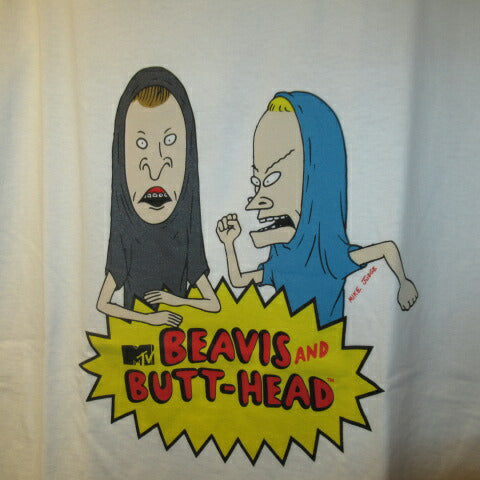 BEAVIS AND BUTT-HEAD★ビーバス・アンド・バットヘッド★MTV★Tシャツ★ぬいぐるみ★人形★フィギュア★Mサイズ★新品★ホワイト