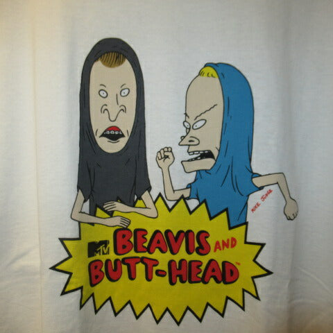 BEAVIS AND BUTT-HEAD★ビーバス・アンド・バットヘッド★MTV★Tシャツ★ぬいぐるみ★人形★フィギュア★Lサイズ★新品★ホワイト