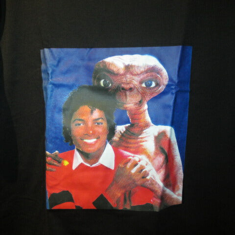 E.T★Tシャツ★E.T &マイケル★マイケル・ジャクソン★ぬいぐるみ★人形★フィギュア★Lサイズ★ブラック