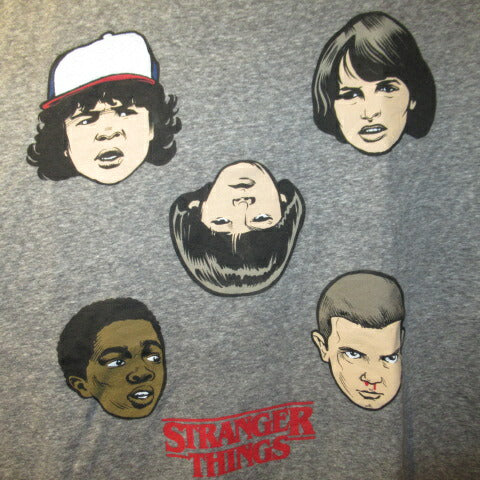 STRANGER THINGS★Stranger Things★T-shirt★★Eleven★Mike★Figure★NET FLIX★L size★Gray★New