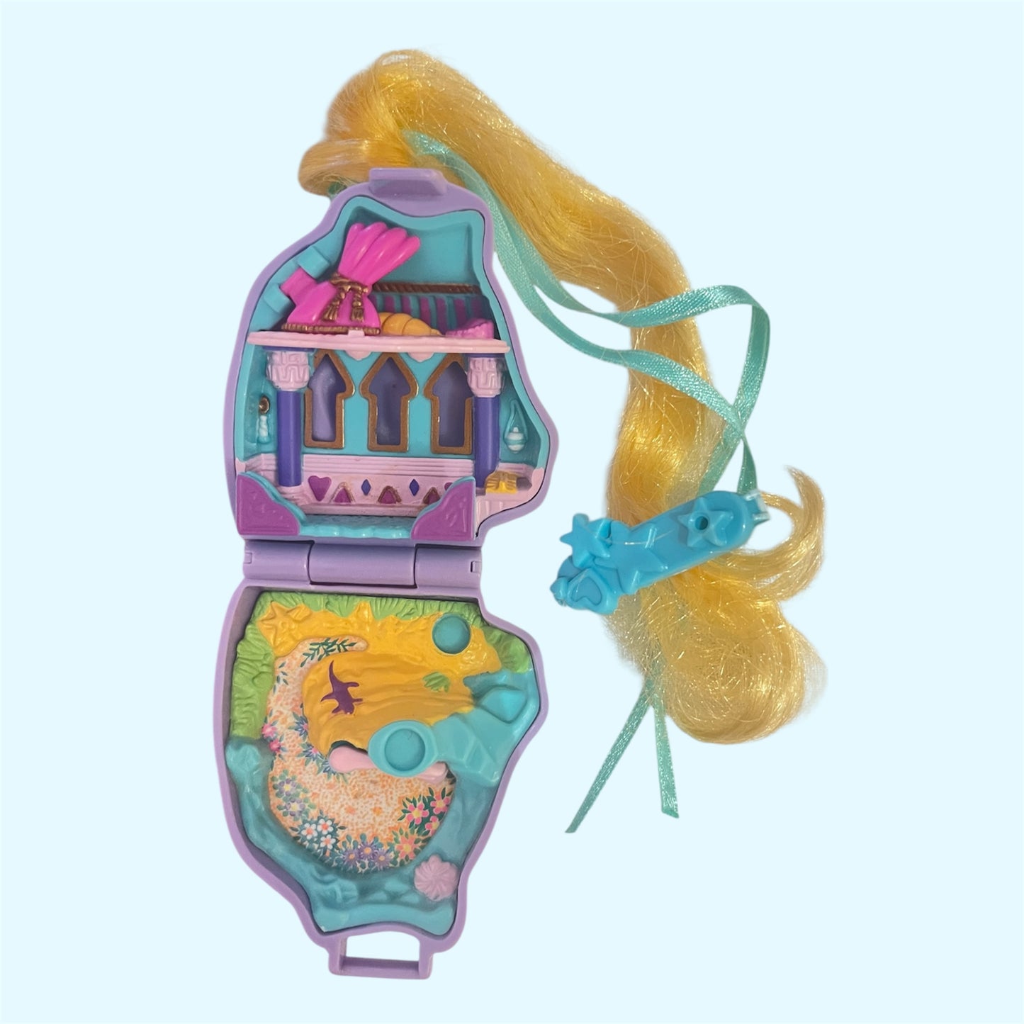 ほぼ完品！1995年★90's★Polly Pocket★ポーリーポケット★Arabian Beauty★ポニー★人形★ぬいぐるみ★フィギュア★コンパクト★ビンテージ★ラベンダー★