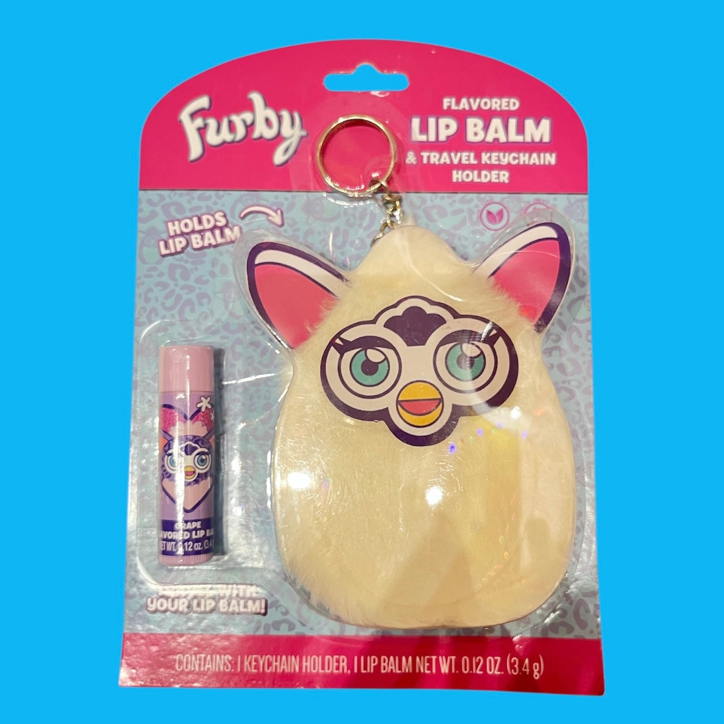 Furby★ファービー★LIPBALM★リップバーム★Keychain★holder★キーチェーン★ホルダー★White★キーホルダー★人形★ぬいぐるみ★フィギュア