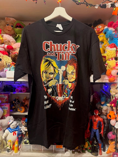 CHUCKY★チャッキー★ティファニー★Heart★ハート★Tshirt★Tシャツ★映画★サイズL★men's★movie★horror★ホラー★人形★ぬいぐるみ★フィギュア (コピー)