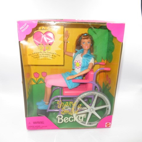 1996年★90's★Barbie★バービー★★Share a smile★車いす★Beckey★ベッキー★フィギュア★人形★ぬいぐるみ★ビンテージ★