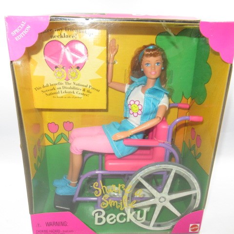 1996年★90's★Barbie★バービー★★Share a smile★車いす★Beckey★ベッキー★フィギュア★人形★ぬいぐるみ★ビンテージ★