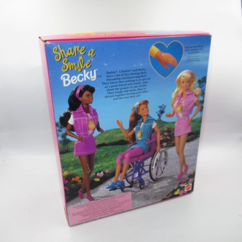 1996年★90's★Barbie★バービー★★Share a smile★車いす★Beckey★ベッキー★フィギュア★人形★ぬいぐるみ★ビンテージ★