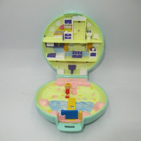 90's★Vintage★Polly Pocket★Polly Pocket★Compact★Figure★Doll★Miniature★Play House★Shell★Mint Green★
