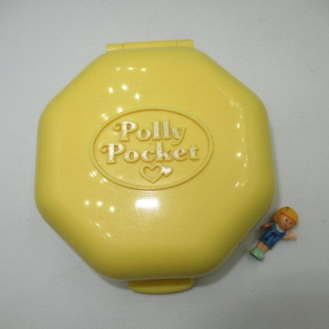 90's★Vintage★Polly Pocket★Compact★Figure★Doll★Miniature★Play House★Octagon★Yellow★