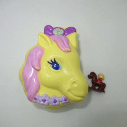 90’s★ビンテージ★POLLY POKET ★ポーリーポケット★コンパクト★フィギュア★人形★ミニチュア★ままごと★ポニー★黄色★