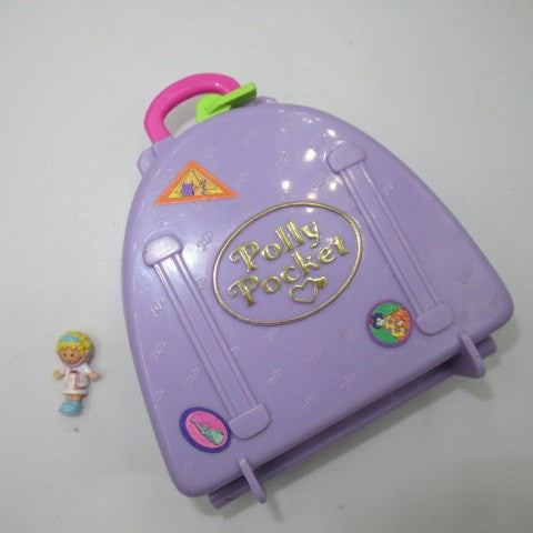 90's★Vintage★POLLY POKET★Poly Pocket★Compact★Figure★Doll★Miniature★Play House★Travel Bag★Purple★ 