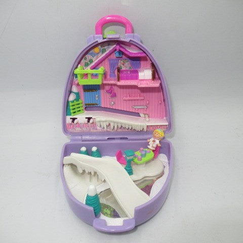 90's★Vintage★POLLY POKET★Poly Pocket★Compact★Figure★Doll★Miniature★Play House★Travel Bag★Purple★ 