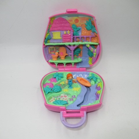 90's★Vintage★POLLY POKET★Poly Pocket★Compact★Figure★Doll★Miniature★Play House★Backpack★Pink★ 