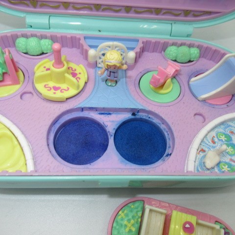 90’s★ビンテージ★Polly Pocket★ポーリーポケット★コンパクト★フィギュア★人形★ミニチュア★ままごと★スタンプセット★公園★ミントカラー★