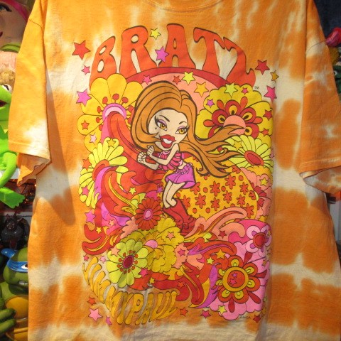 BRATZ★Bratz★T-shirt★Size L★Figure★Doll★Plush toy★Tie-dye★USED★Y2K★ 