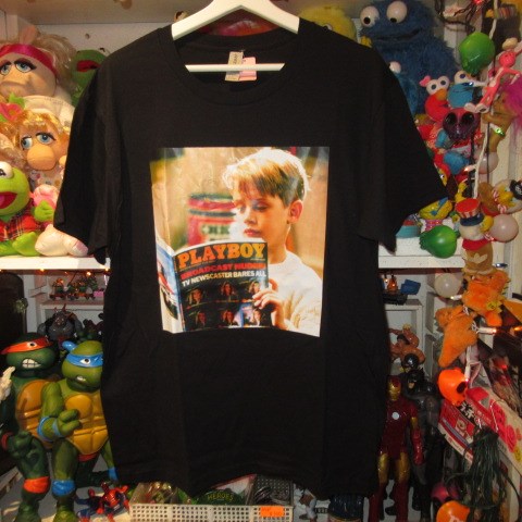 Macaulay Culkin★T-shirt★HOME ALONE★Home Alone★Size L★Black★New★Figure★Doll★Plush toy★ 
