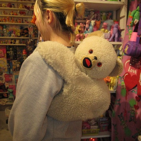 Rare! 1986★Vintage★Snuggle Bear★Snuggle Bear★FurFur★Backpack★Rucksack★Plush Rucksack★Figure★Doll★Plush Toy★ 