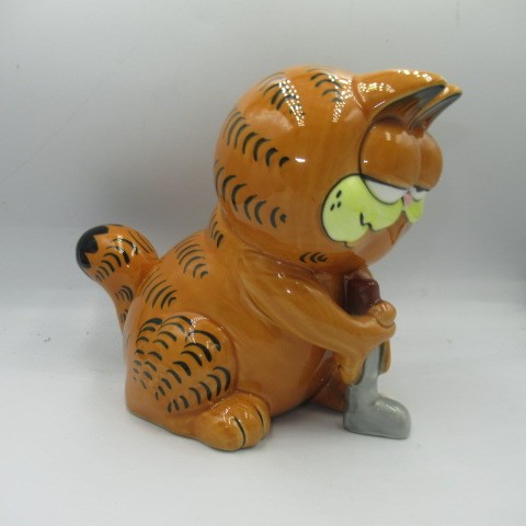 80's★GARFIELD★ガーフィールド★ビンテージ★陶器★BANK★貯金箱★ゴルフ★フィギュア★ぬいぐるみ★人形★