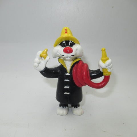 1989年★80's★LOONEY TUNES★ルーニーチューンズ★ルーニーテューンズ★シルベスターキャット★Sylvester Cat★フィギュア★人形★ぬいぐるみ★PVC★消防士★