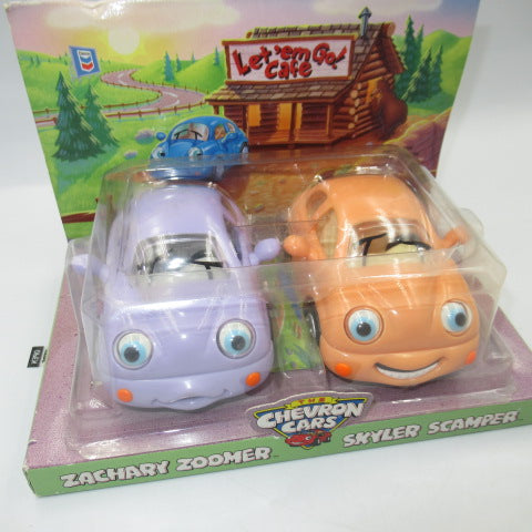 2002年★The Chevron Cars★シェブロンカー★ベイビーセット★人形★フィギュア★ぬいぐるみ★ミニカー★車★ラベンダー★オレンジ★