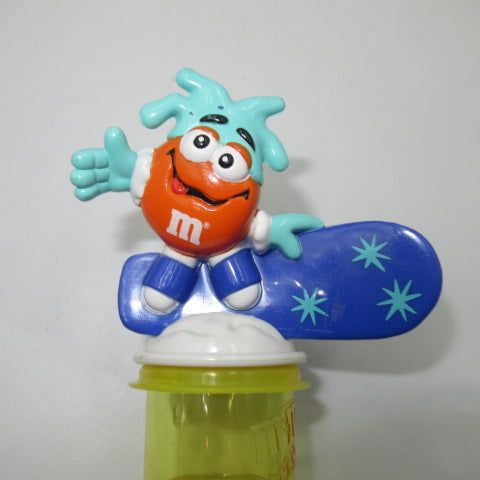2001★M&amp;M's★smalldispenser★advertising★corporate★yellow★snowboard★doll★figure★plush toy★ 