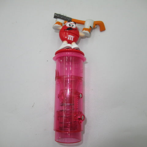 2001年★M&M's★smalldispenser★スモールディスペンサー★アドバタイジング★企業物★red★レッド★icehockey★アイスホッケー★人形★フィギュア★ぬいぐるみ★
