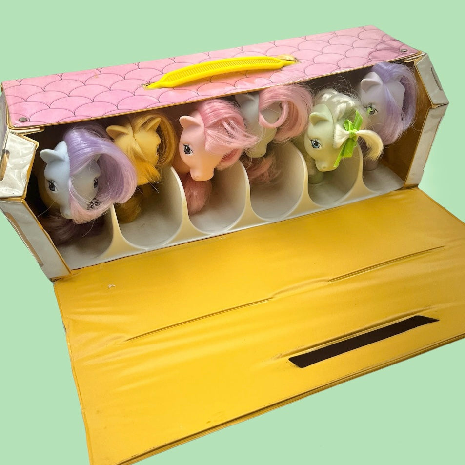 1983年★80's★vintage★ビンテージ★G1★MyLittlePony★マイリトルポニー★pony and Accessory Cases★carrycase★キャリーケース★Blossom★purple★blue belle★blue★butterscotch★yellow★cottoncandy★pink★Minty★green★Snuzzle★フィギュア★人形★ぬいぐるみ★