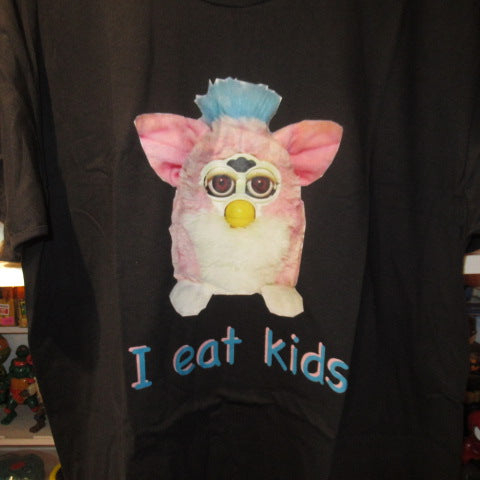 Furby★Furby★T-shirt★Size L★Figure★Doll★Plush toy★Black★ 