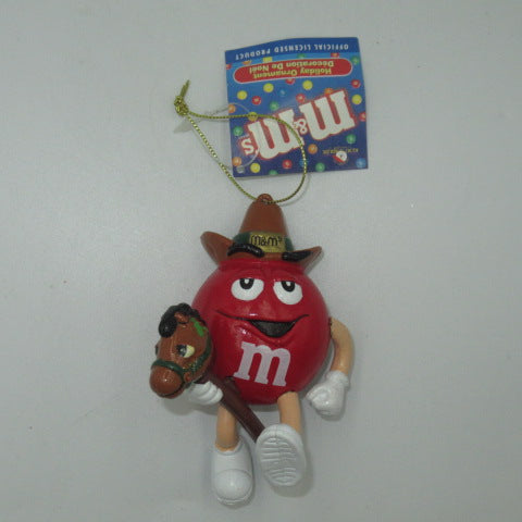 M＆M’S★エムアンドエムズ★クリスマスオーナメント★フィギュアオーナメント★クリスマス★チョコレート★フィギュア★人形★ぬいぐるみ★カウボーイ★レッド★