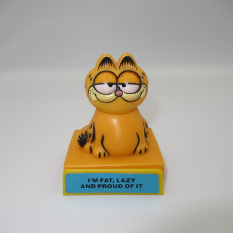 1981年80's★GARFIELD★ガーフィールド★メッセージドール★フィギュア★人形★ぬいぐるみ★I'M FAT,LAZY AND PROUD OF IT★