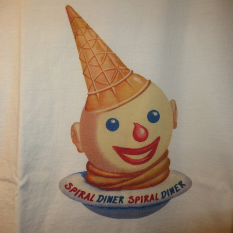 Hohokam DINER x SPIRAL DINER★Collaboration★T-shirt★Clown★Crown★Ice Cream★CLOWN★Hohokam Diner★Toys and Spiral★Ringer T★Blue★M size★ 