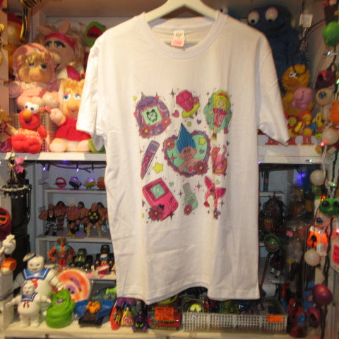 troll★troll★Furby★PollyPocket★Hibiscus★Tamagotchi★white★Tshirt★doll★figure★plush toy★ 