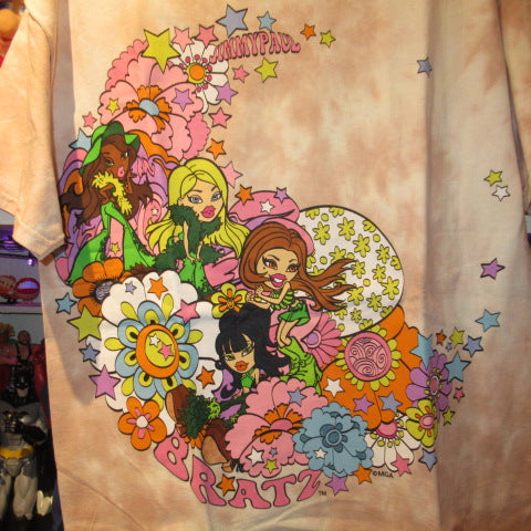 BRATZ★Bratz★Tshirt★Tee★T-shirt★Tie-dye★Tie-dye pattern★pink★Medium size★BIGTEE★Doll★Plush toy★Figure★ 