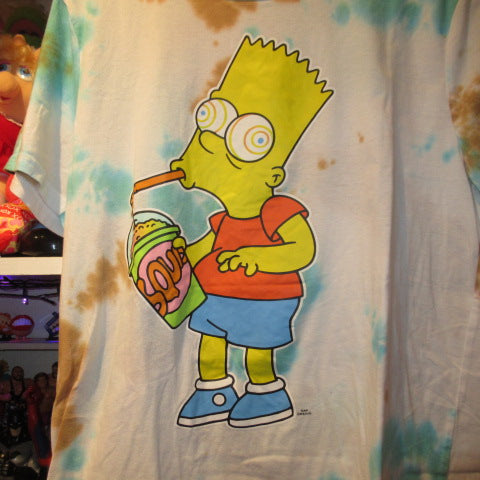 The Simpsons★Simpsons★Bart★Bart★Tie-dye★Tie-dye pattern★Used★Tshirt★T-shirt★Tee★blue★Blue★L size★Doll★Plush toy★Figure★ 