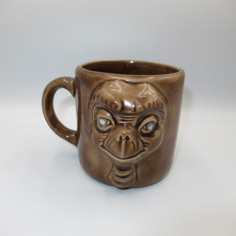 80's★ET★Movie ET★3D Mug★Figure★Doll★Plushie★Ceramics★Rare!★Brown★ 