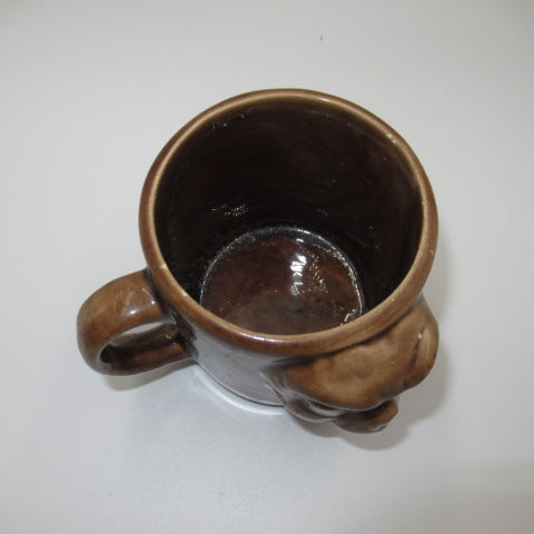 80's★ET★Movie ET★3D Mug★Figure★Doll★Plushie★Ceramics★Rare!★Brown★ 