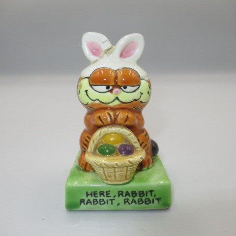 80's★GARFIELD★Garfield★Ceramic figurine★Doll★Figure★Plush toy★Vintage★Easter Bunny★Message doll★ 