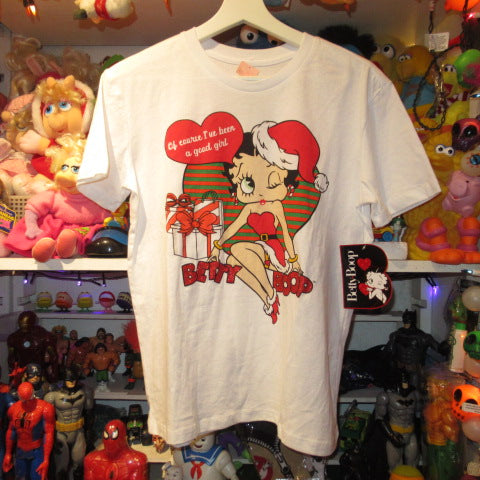 BettyBoop★Betty Boop★Betty★Tshirt★Tee★Christmas★present★Santa★white★ 